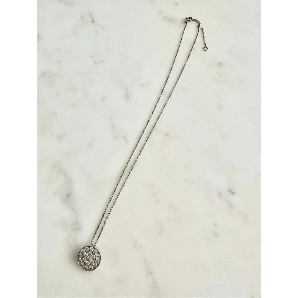 Sterling silver cubic zirconia pendant necklace
